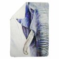 Begin Home Decor 60 x 80 in. Blue Elephant-Sherpa Fleece Blanket 5545-6080-AN379